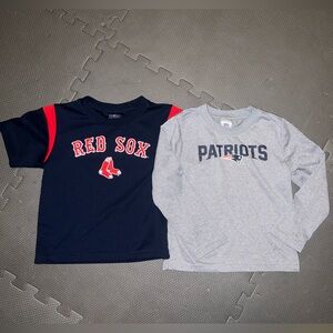 Red Sox and Patriots 4T Kids Shirts Set